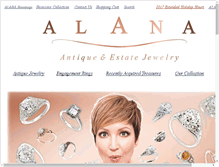 Tablet Screenshot of alanajewelry.com
